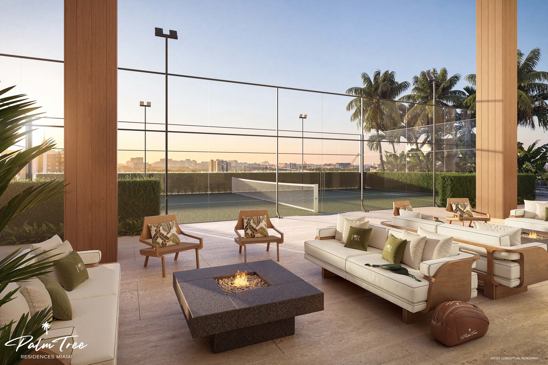Outdoor double padel court